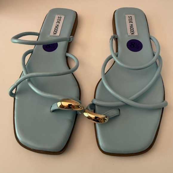 Steve Madden Shoes - Steve Madden Anine Sky Blue Strappy Toe-Ring Sandals Women’s 8.5 NEW